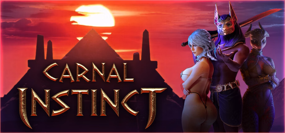 Carnal Instinct cover art showing an anthropomorphic warrior in the game's ancient-Egypt-inspired 3D world