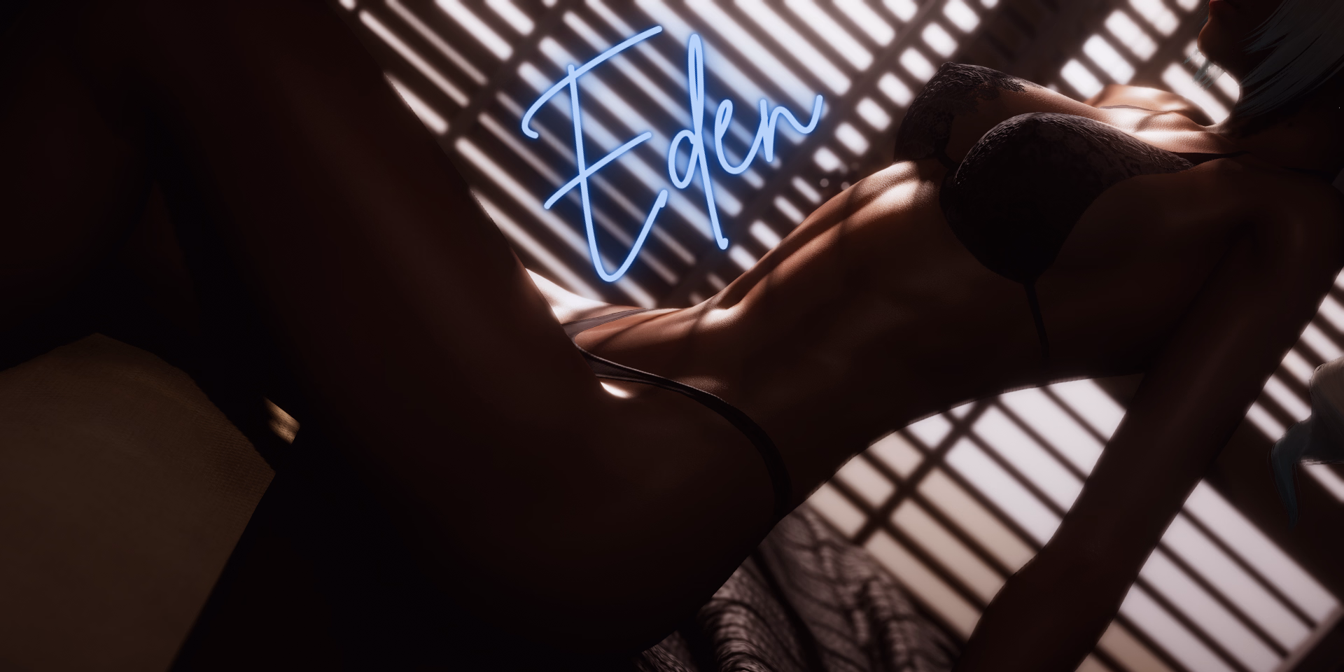Eden adult visual novel cover art featuring a fantasy setting with lush environments