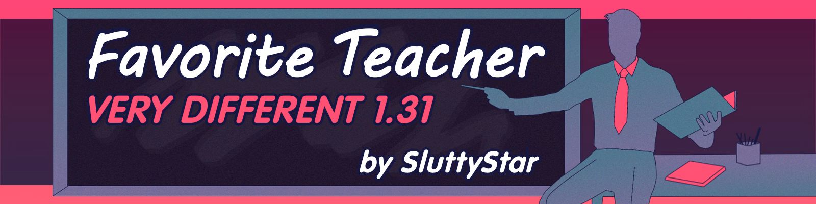 Favorite Teacher cover art showing the game's title over its school setting banner