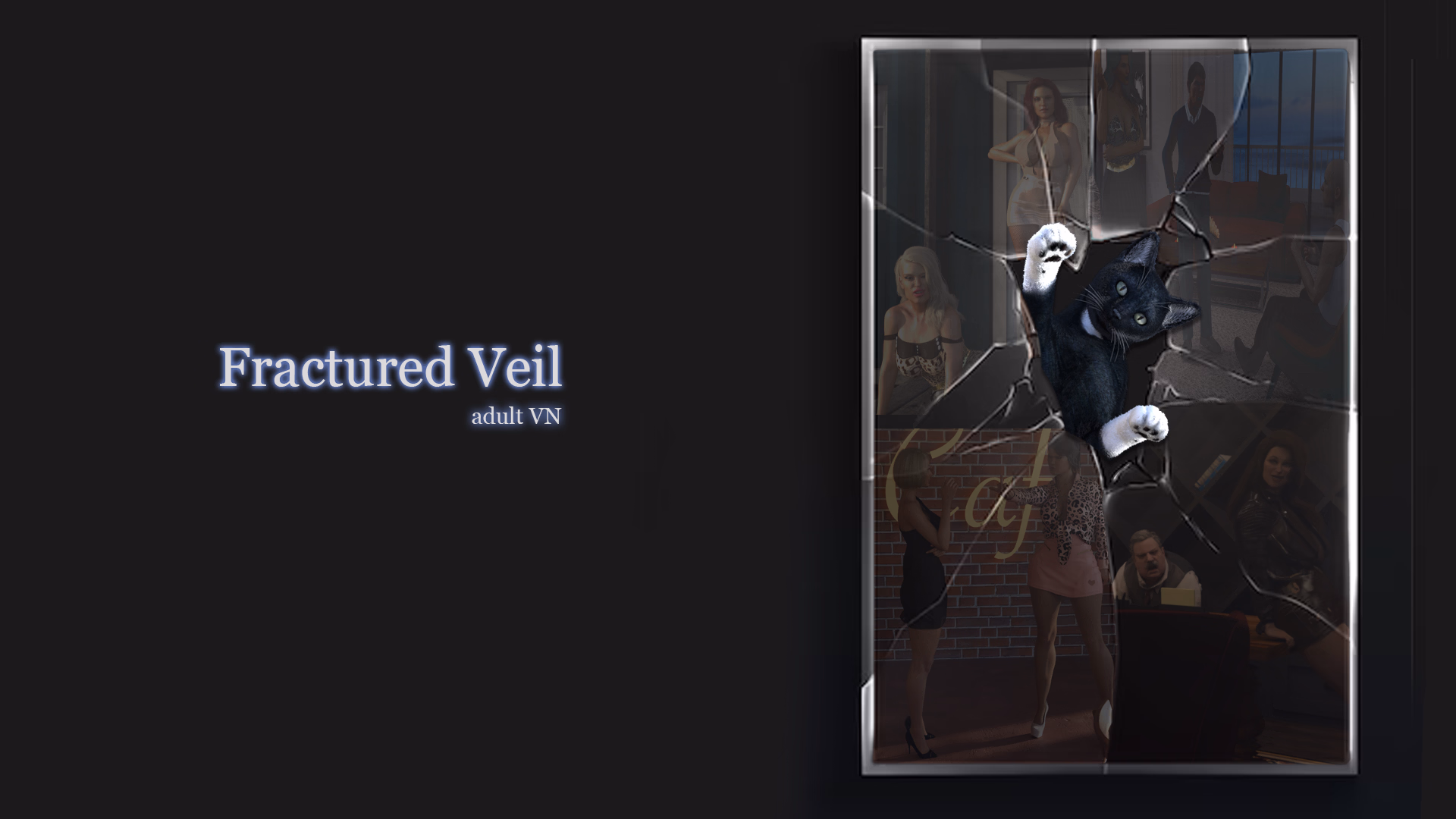 Fractured Veil splash screen with the game's title treatment and 3DCG artwork