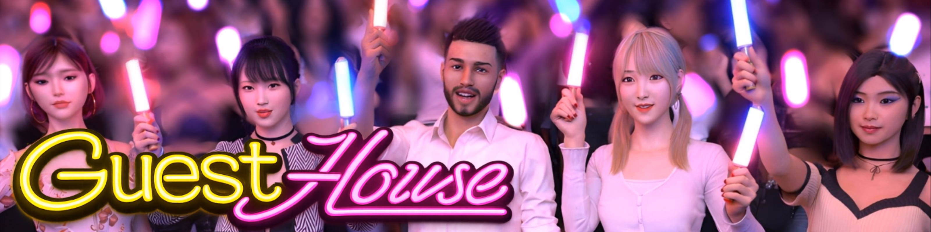 Guest House cover showing the game's title against a warm domestic backdrop