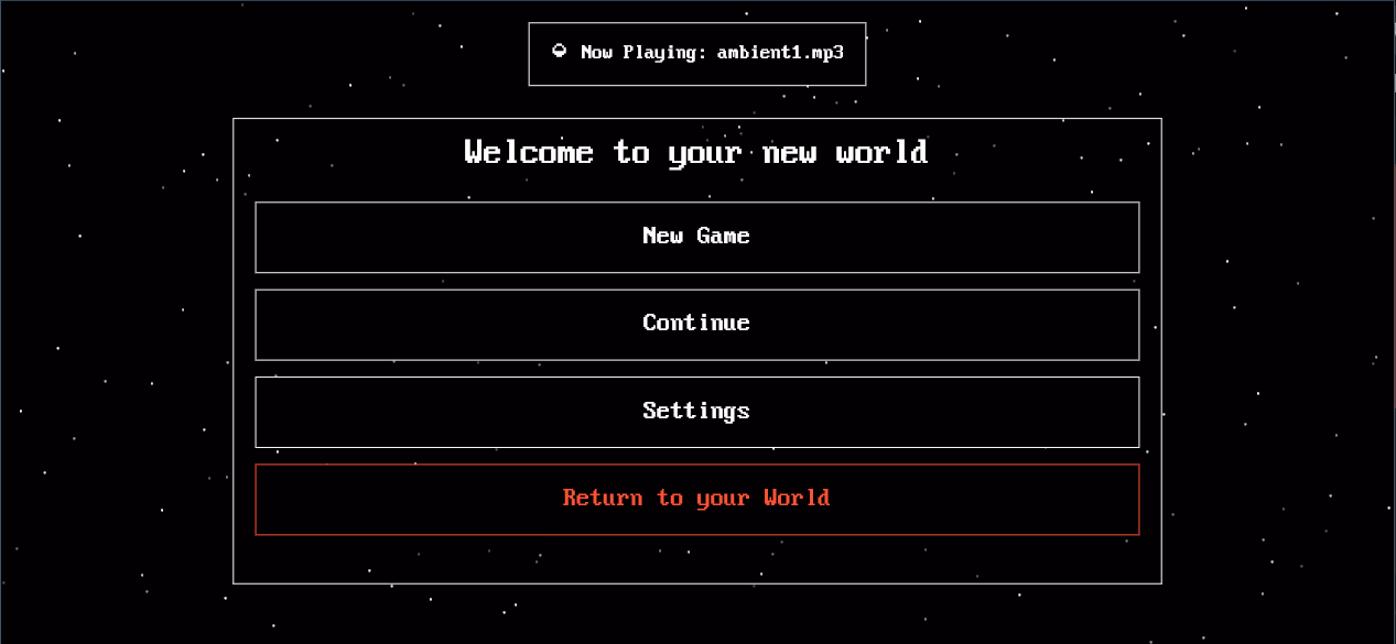 Hello World cover art for the text-based life simulator by deafrocket