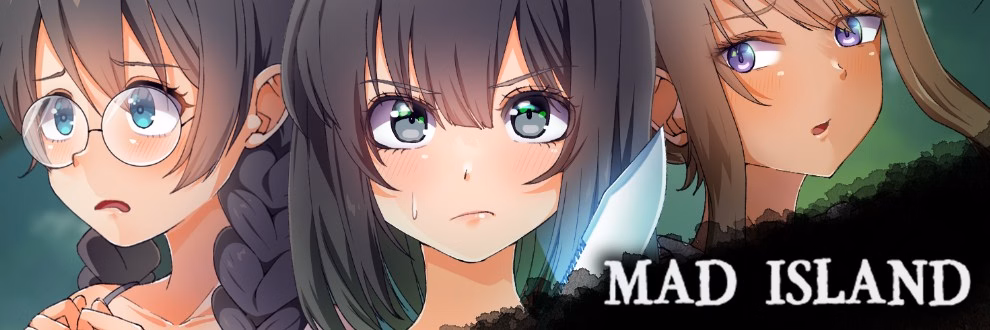 Mad Island cover art showing the island setting and cast