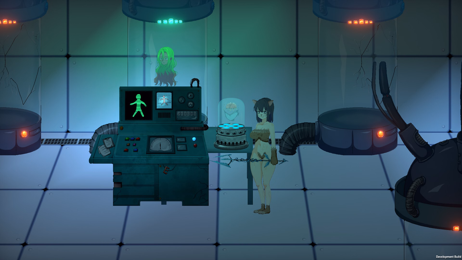 Late-game encounter with a large enemy character