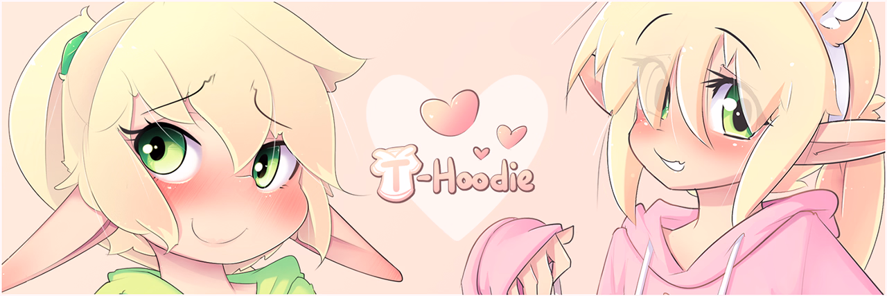 Max the Elf cover art showing the blond femboy elf protagonist in T-Hoodie's cartoon style