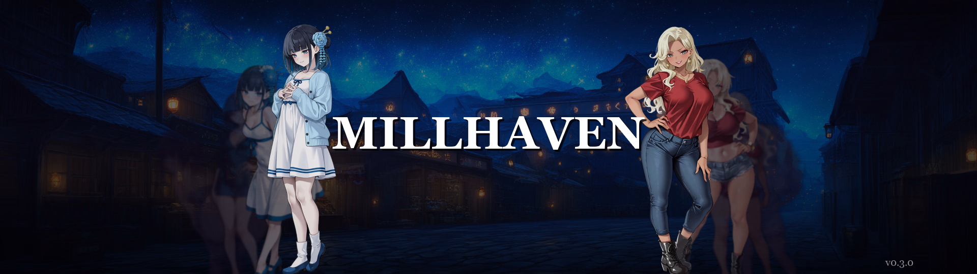 Millhaven cover art showing a stylized character portrait