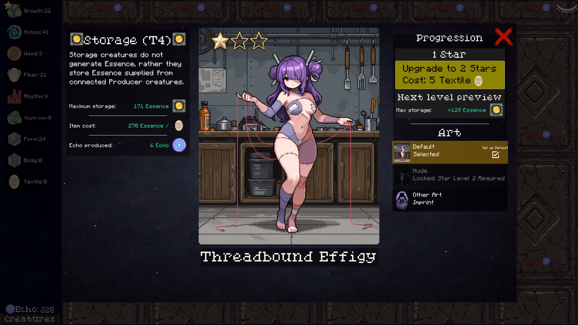 Monster Girl Factory - 2DCG management puzzle game scene with monster-girl characters