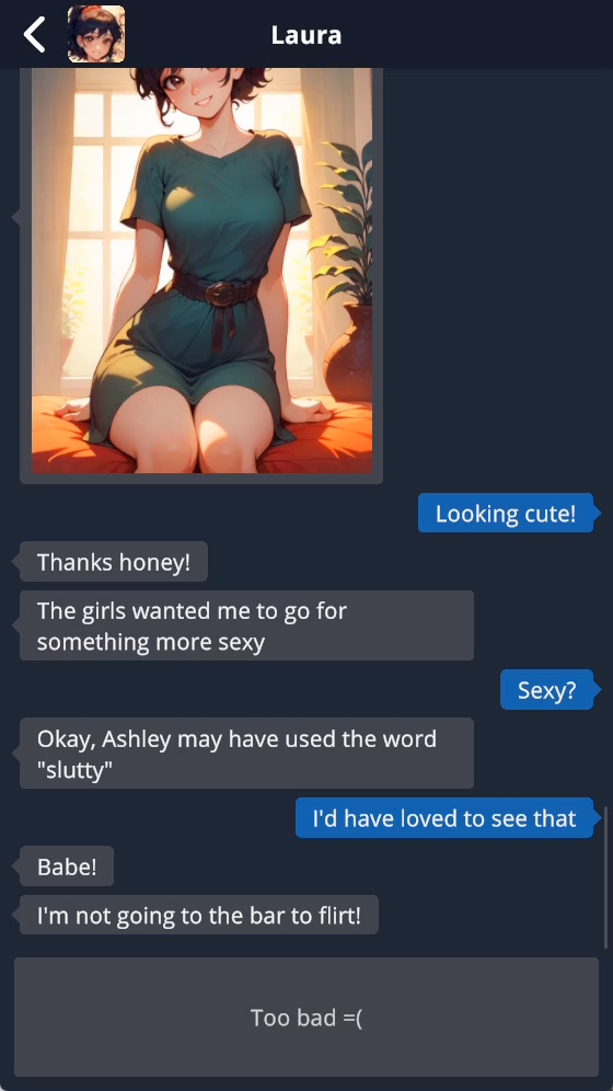 Netorase Phone screenshot showing character art