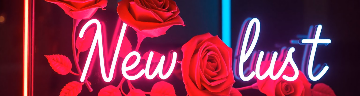 New Lust cover art featuring stylized adult characters in a sandbox RPG setting