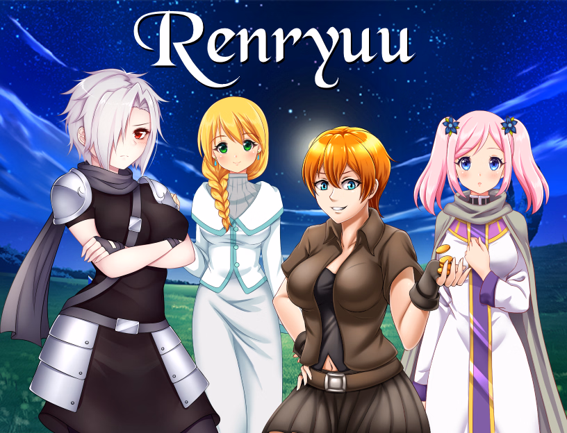 Renryuu: Ascension cover art — a fantasy kingdom scene with the male protagonist Ryen