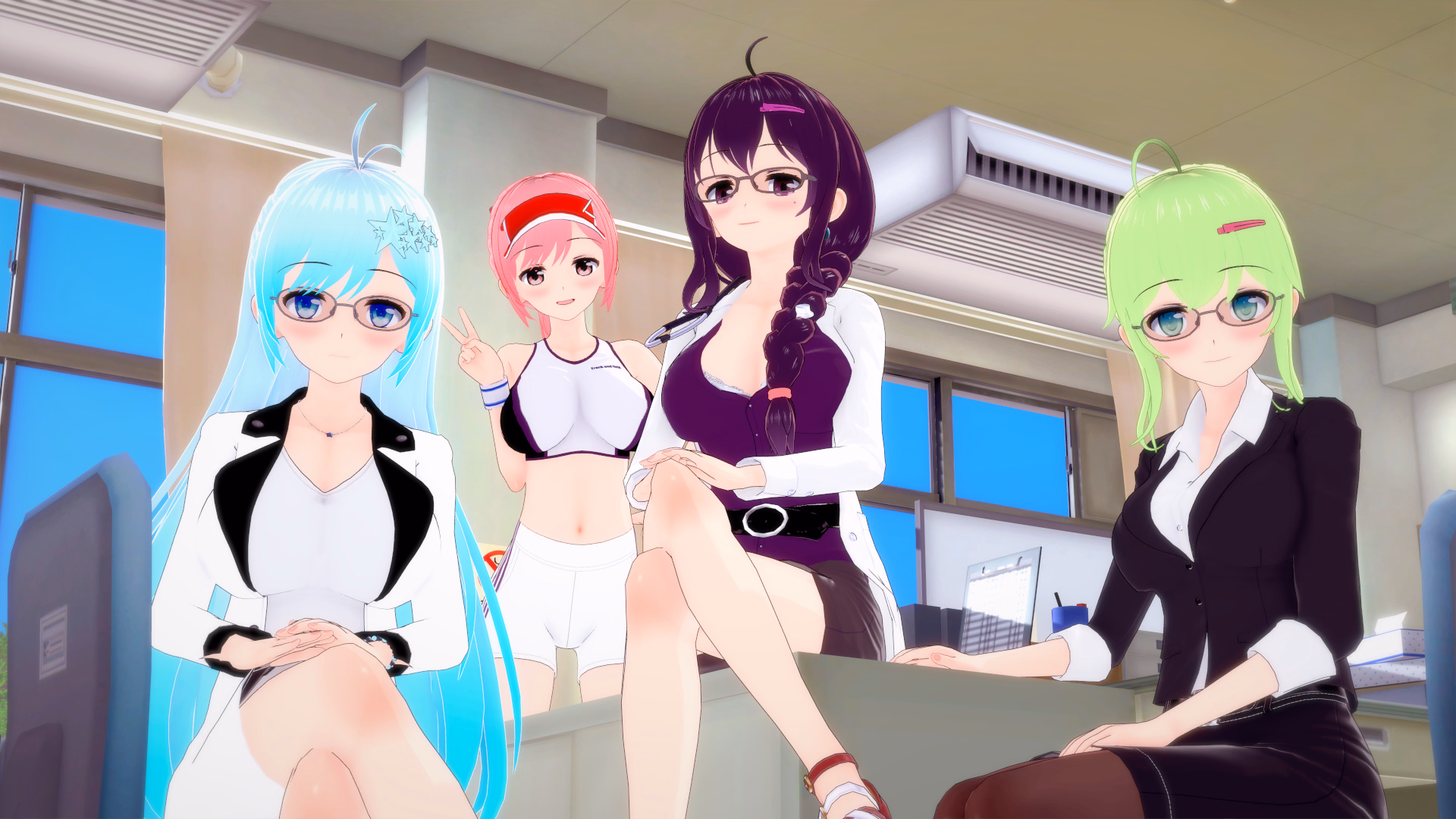School Tales cover art showing the animated 3DCG harem visual novel