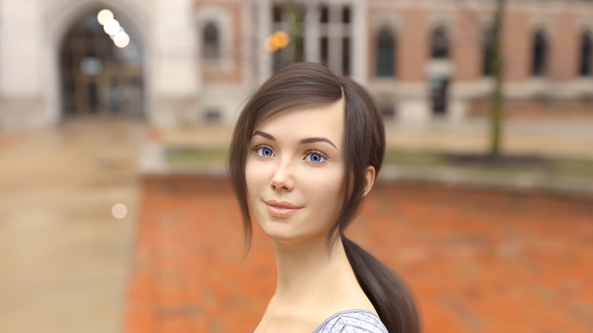 University of Problems screenshot showing a campus setting scene