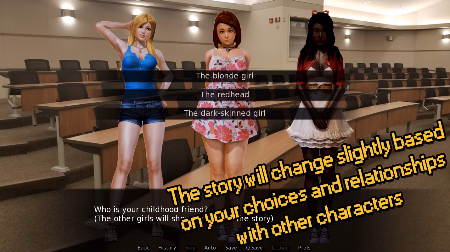 Branching narrative scene in Holstein Girls illustrating its multiple-endings structure